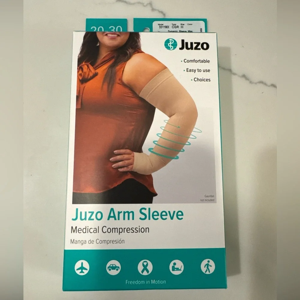 Juzo 3511MX 20-30mmHg Soft Dynamic Knit Long Beige Arm Sleeve 12816 Size III